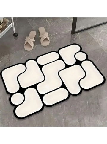 Elizabed Badmat "Calico" wit/zwart