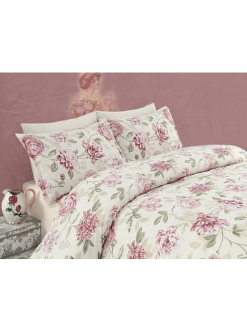 Elizabed Bettwäsche-Set "Care" in Creme/ Rosa