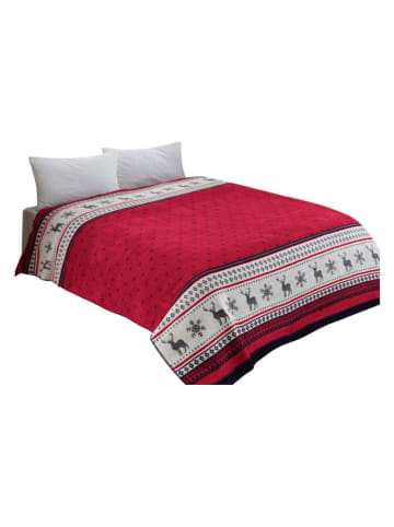 Elizabed Tagesdecke in Rot/ Dunkelblau/ Weiß