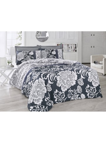 Elizabed Satin-Bettwäsche-Set "Crista" in Grau/ Anthrazit