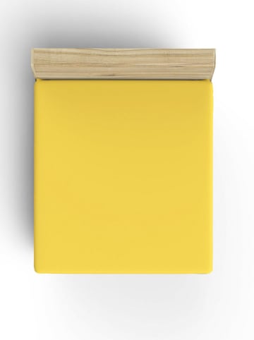 Elizabed Renforcé hoeslaken geel