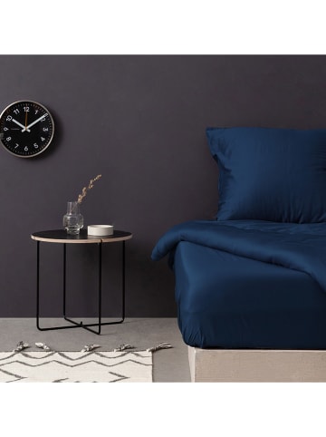Elizabed Satin-Spannbettlaken in Dunkelblau