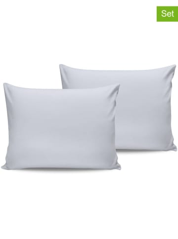 Elizabed 2-delige set: satijnen kussenhoezen wit