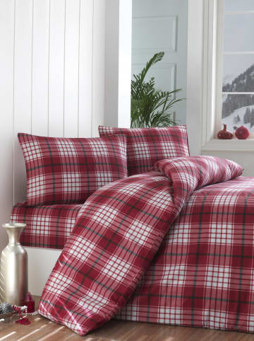 Elizabed Beddengoedset rood/wit