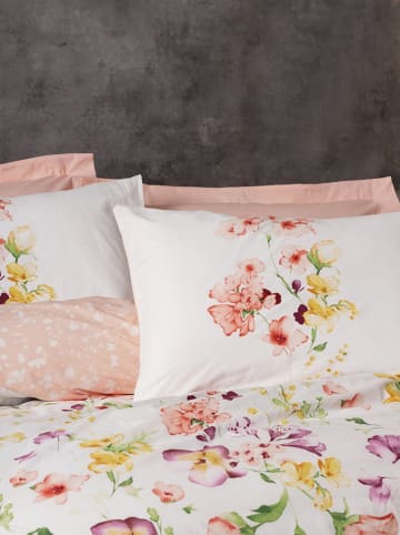 Elizabed Komplet pościeli renforcé w kolorze jasnoróżowo-białym