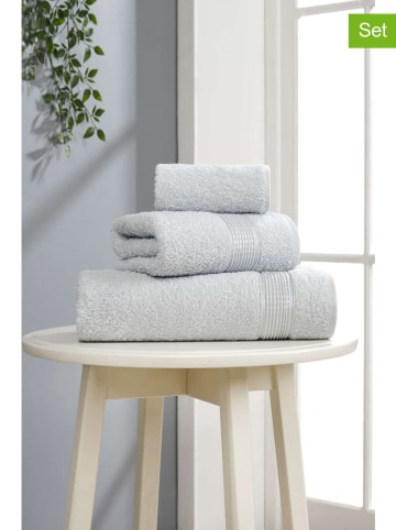 Elizabed 3tlg. Frottierwaren-Set "Ezgi" in Hellgrau