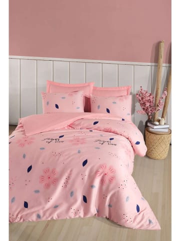Elizabed Komplet pościeli satynowej w kolorze jasnoróżowym