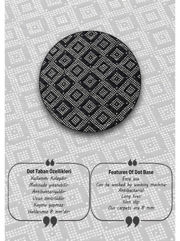 Elizabed 3-delige set: badmatten beige/grijs