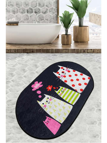 Elizabed Badmat zwart/meerkleurig