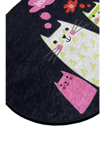 Elizabed Dywanik łazienkowy w kolorze czarnym ze wzorem