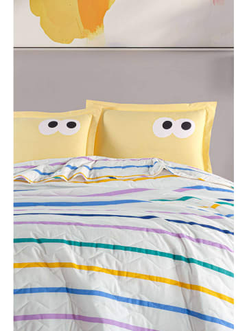 Elizabed Komplet pościeli w kolorze białym ze wzorem