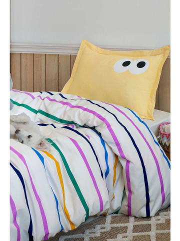 Elizabed 3-delige beddengoedset wit/meerkleurig