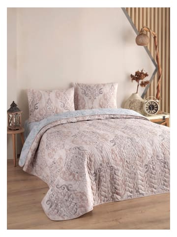 Elizabed Beddengoedset lichtbruin/mintgroen