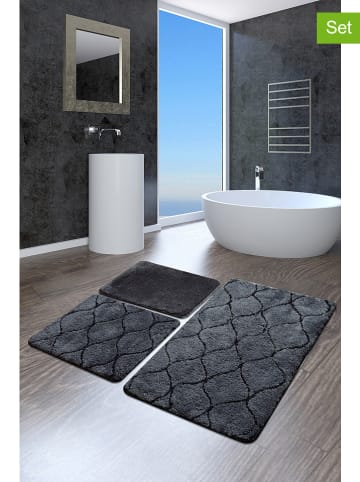 Elizabed 3er-Set: Badvorleger in Anthrazit
