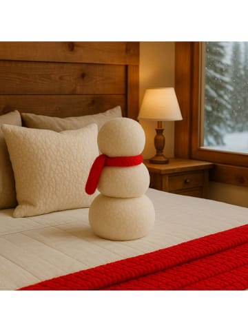 Elizabed Kissen in Creme/ Rot - (B)25 x (H)55 x (T)19 cm