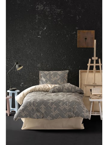 Elizabed Renforcé beddengoedset "Labirent" zwart/grijs