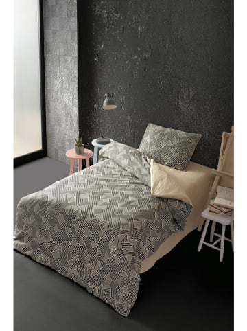 Elizabed Renforcé beddengoedset "Labirent" zwart/grijs