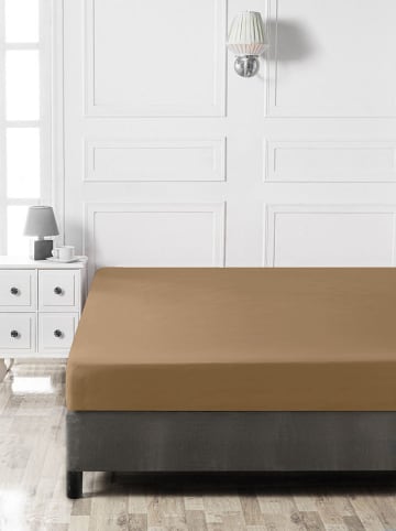 Elizabed Renforcé hoeslaken lichtbruin