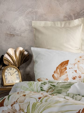 Elizabed Satijnen beddengoedset beige/wit