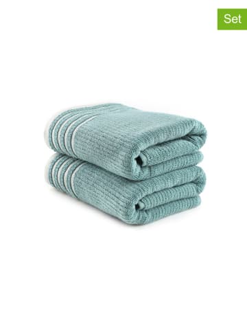Elizabed 2-delige set: handdoeken turquoise