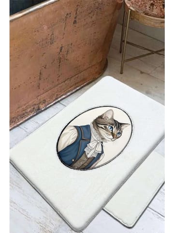 Elizabed Dywaniki łazienkowe (2 szt.) "Modcat" w kolorze kremowym