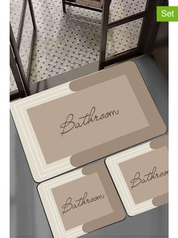 Elizabed 3-delige set: badmatten beige