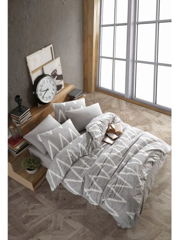 Elizabed Komplet pościeli w kolorze jasnoszaro-białym