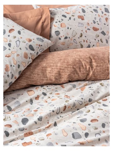 Elizabed Komplet pościeli renforcé w kolorze jasnobrązowo-białym