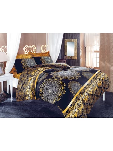 Elizabed Beddengoedset "Osman" zwart/geel