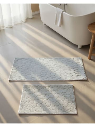 Elizabed Dywaniki łazienkowe (2 szt.) "Rabbit" w kolorze szarym