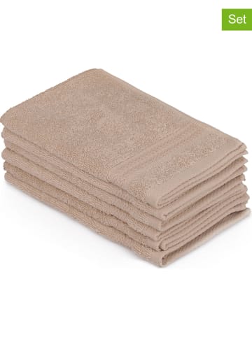 Elizabed 6er-Set: Gästehandtücher in Beige