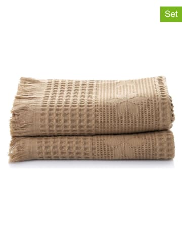 Elizabed 2er-Set: Duschtücher in Hellbraun