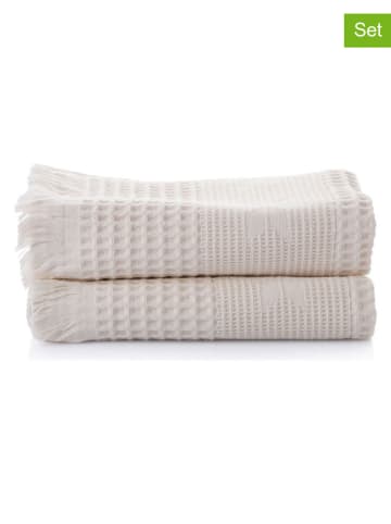 Elizabed 2-delige set: handdoeken crème