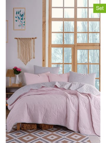 Elizabed 3-częściowy zestaw "Solid" w kolorze jasnoróżowo-jasnoszarym