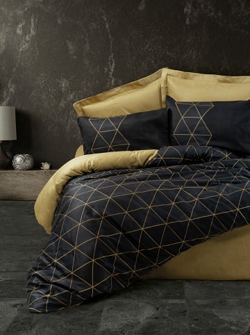 Elizabed Komplet pościeli renforcé "Veta" w kolorze złoto-czarnym