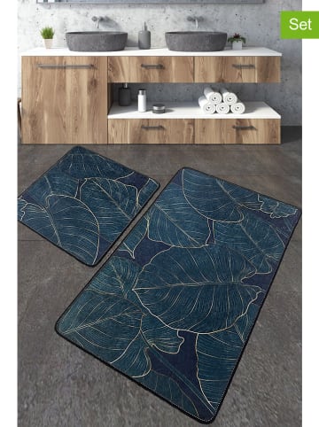 Elizabed Dywaniki łazienkowe (2 szt.) w kolorze granatowym