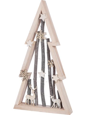 GILDE LED-Standrelief "Winter" in Natur - (B)28 x (H)51 x (T)5 cm