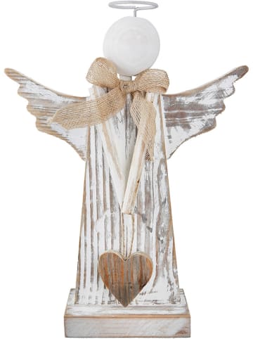 GILDE Dekoracja "Holy halo" w kolorze jasnobrązowo-białym - wys. 35 cm