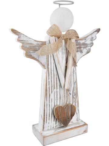 GILDE Dekoracja "Holy halo" w kolorze jasnobrązowo-białym - wys. 35 cm