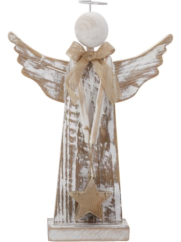 GILDE Dekoracja "Holy halo" w kolorze jasnobrązowo-białym - wys. 35 cm