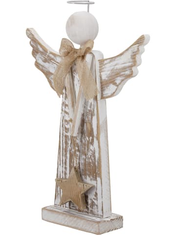 GILDE Dekoracja "Holy halo" w kolorze jasnobrązowo-białym - wys. 35 cm