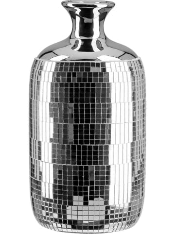 GILDE Wazon "Disco" w kolorze srebrnym - wys. 24 cm