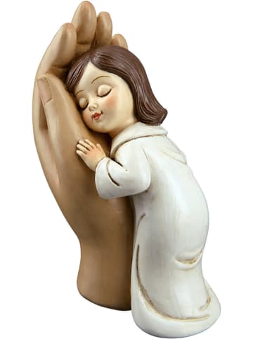 GILDE Decofiguur bruin/wit - (B)9 x (H)12 x (D)5 cm