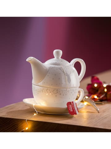 GILDE 3-częściowy zestaw "Deer" w kolorze białym do herbaty