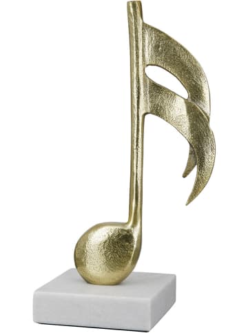 GILDE Rzeźba "Clef" w kolorze złoto-białym - 15 x 28 x 10,5 cm