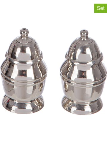 GILDE 2tlg. Set Salz-/ & Pfefferstreuer "Nova" in Silber - (H)7 cm