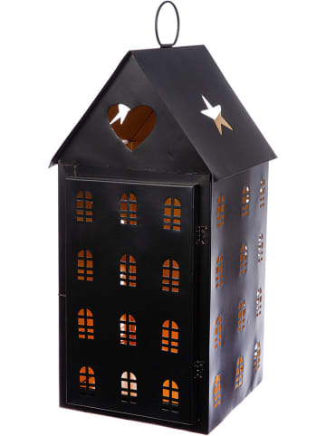GILDE Lampion "House" w kolorze czarnym - 25 x 25 x 53 cm