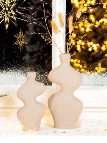 GILDE Wazon "Wave" w kolorze szarym - wys. 23 cm