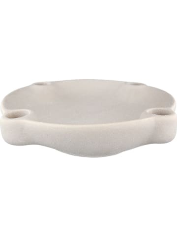 GILDE Świecznik adwentowy "Rondo" w kolorze beżowym - wys. 6 cm