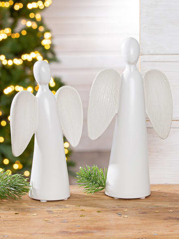 GILDE Decofiguur "Barbara" wit - (B)13 x (H)24 x (D)7 cm